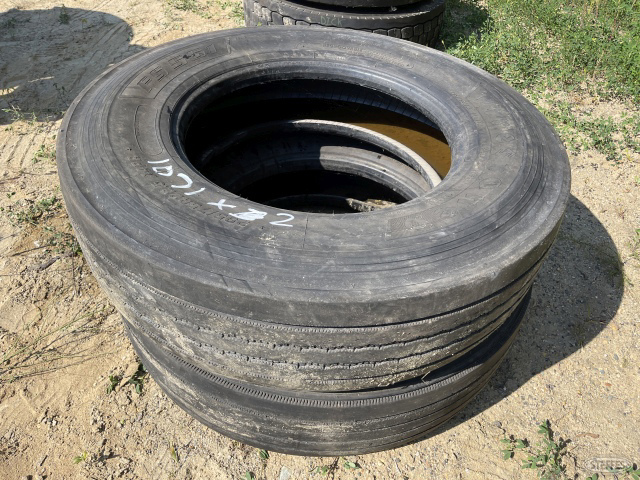 (2) 295/75R/22.5 tires